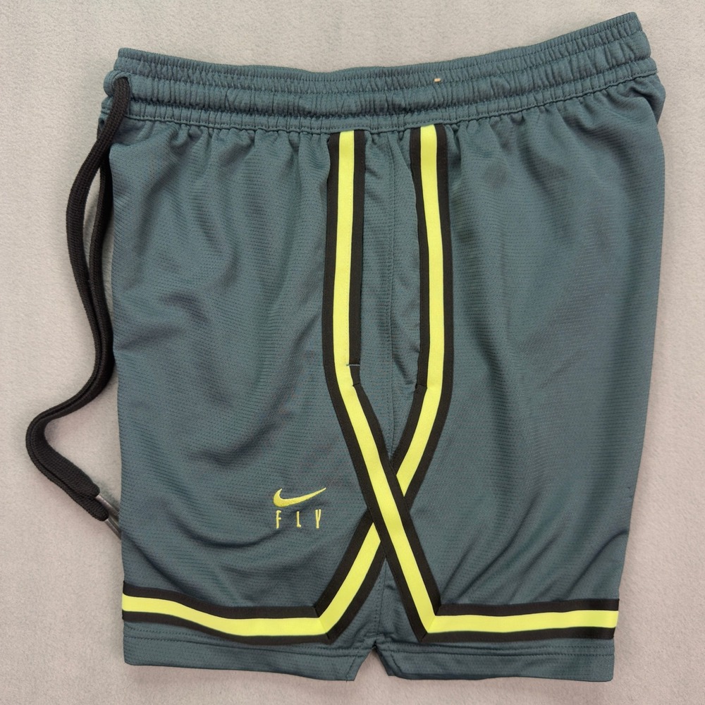 Nike Fly Basketball Shorts Large Dark Green Mesh Dri-FIT Athletic - Picture 2 of 6